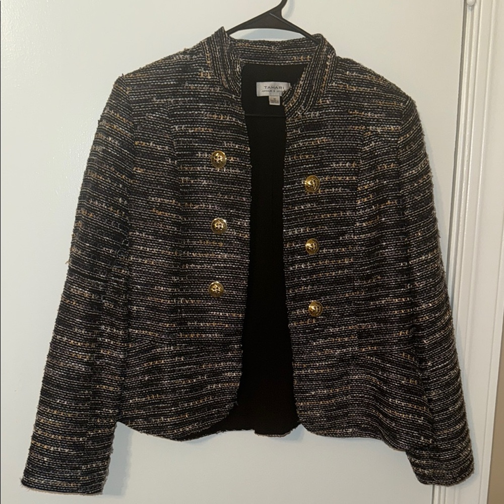 Calvin Klein Black and Gold Blazer